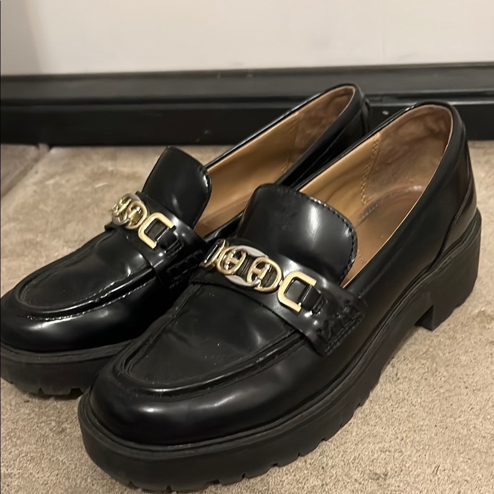 Black Leather Women’s Loafers